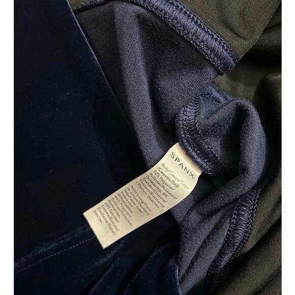 Spanx Velvet Lapis Night Blue Leggings Full Length Business Casual Size Large - Picture 6 of 12